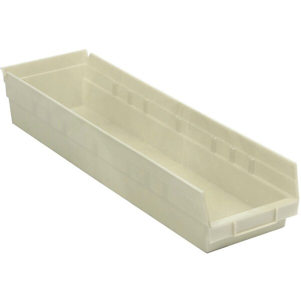 Global Industrial Shelf Storage Bin, Polypropylene, Tan, 4 in H, 6-5/8 in W 184842BG - main